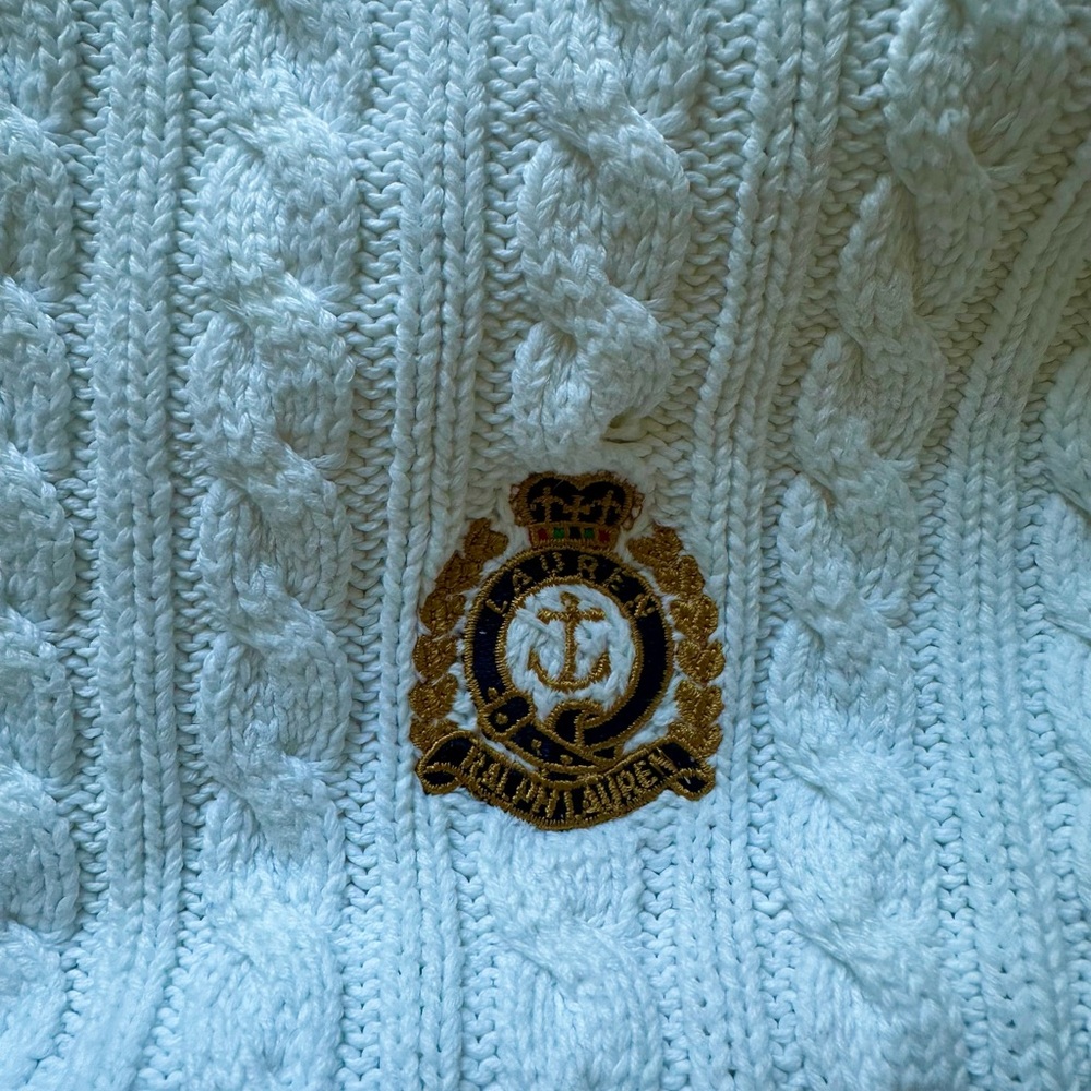 Ralph Lauren Cream Cable Knit Sweater - Picture 3 of 3